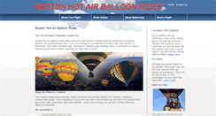 Desktop Screenshot of bostonhotairballoonrides.com